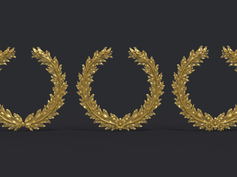 Laurel wreaths set Model Cetak 3D