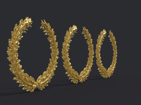 Laurel wreaths set 3D Print Model