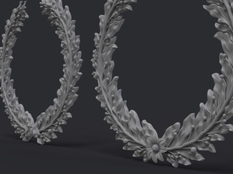 Laurel wreaths set 3D Print Model