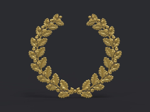Wreath of oak leaves Model Cetak 3D