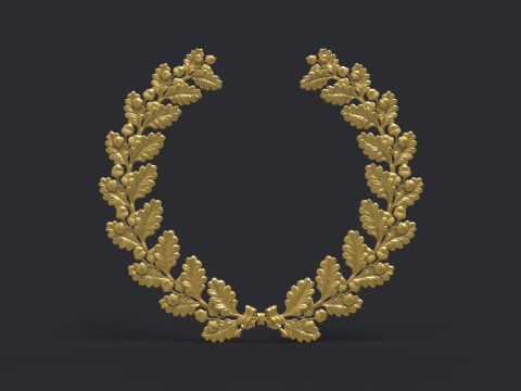 Kranz aus Eichenbl&auml;ttern 3D Druckmodell