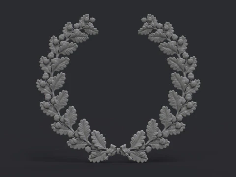 Wreath of oak leaves 3D Print Model