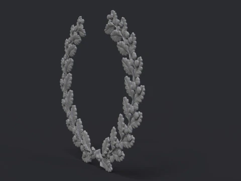 Wreath of oak leaves 3D Print Model