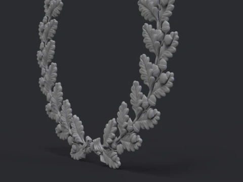 Wreath of oak leaves 3D Print Model