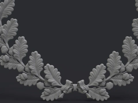 Wreath of oak leaves 3D Print Model