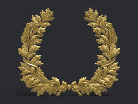 Wreath of oak leaves Model Cetak 3D