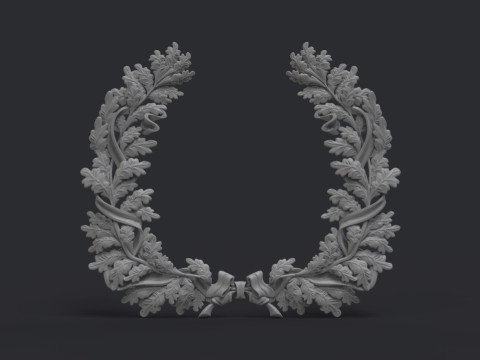 Wreath of oak leaves 3D Print Model