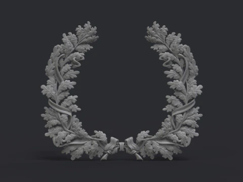 Wreath of oak leaves 3D Print Model