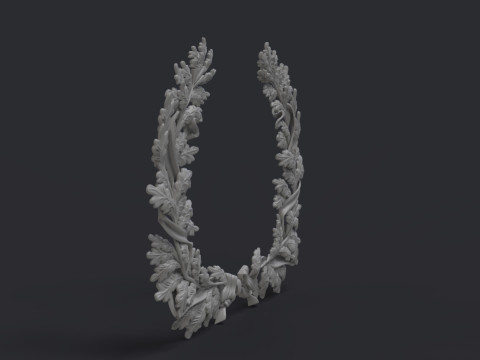 Wreath of oak leaves 3D Print Model