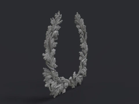 Wreath of oak leaves 3D Print Model