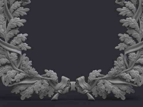 Wreath of oak leaves 3D Print Model
