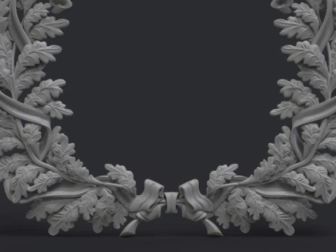 Wreath of oak leaves 3D Print Model