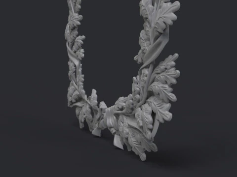 Wreath of oak leaves 3D Print Model