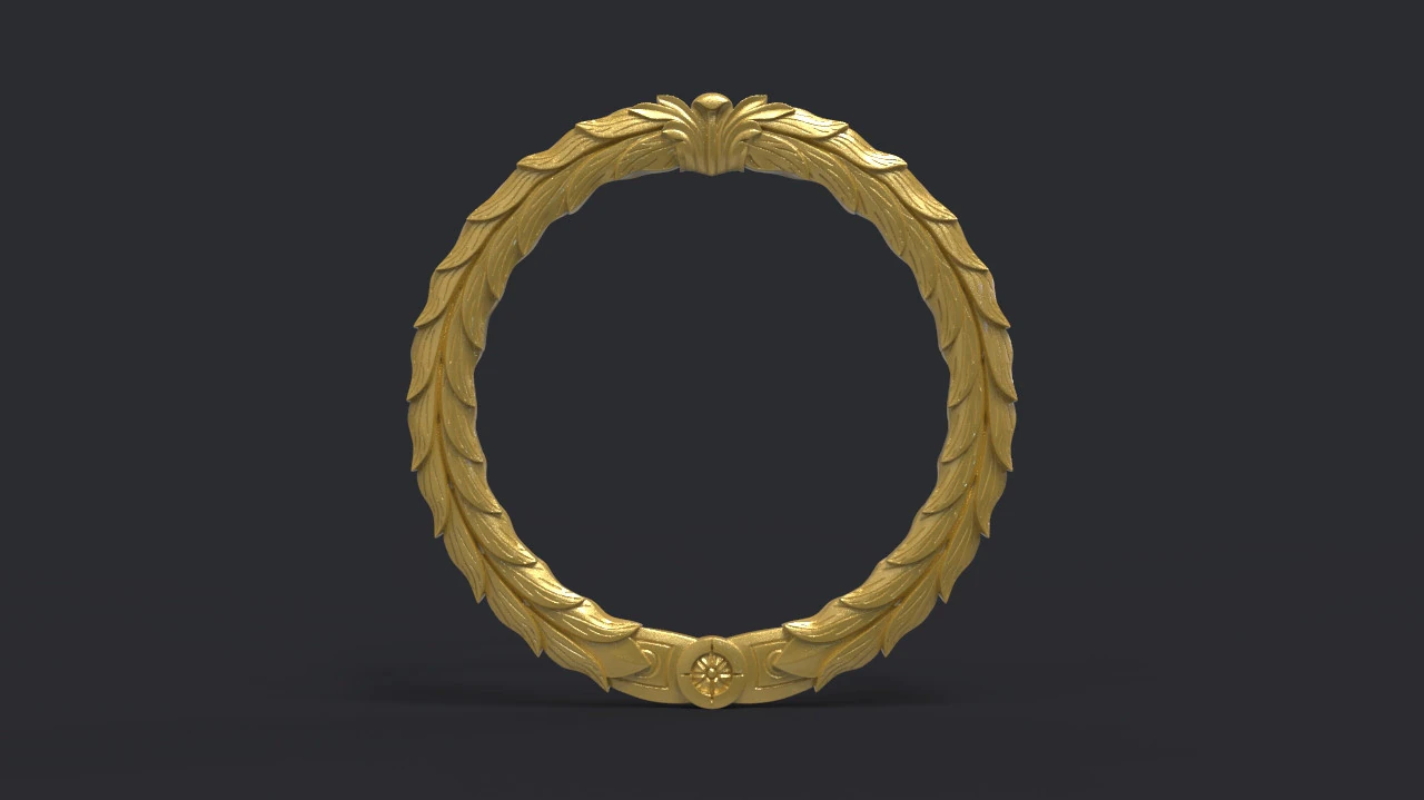 Wreath ornate ring 3D Print Model .c4d .max .obj .3ds .fbx .stl .blend