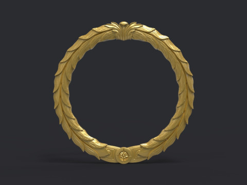 Wreath ornate ring Model Cetak 3D