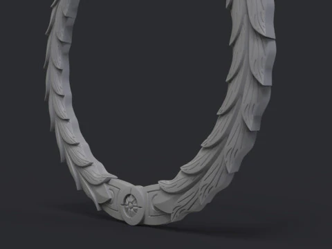 Wreath ornate ring 3D Print Model