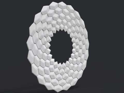 Cubic Mirror Frame 3D Print Model