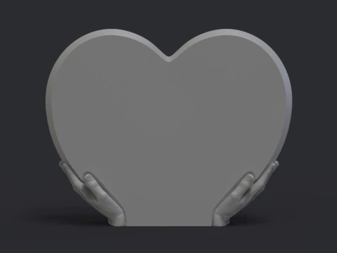 L&aacute;pida en forma de coraz&oacute;n Modelo de impresión 3D