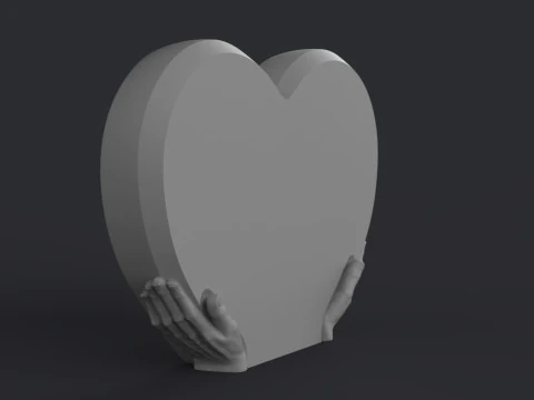 Heart Shaped Headstone 3D Print Model