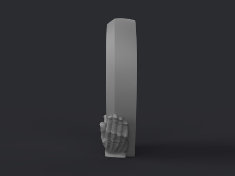 Heart Shaped Headstone 3D Print Model