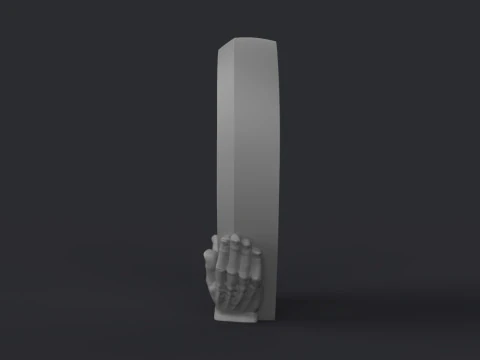 Heart Shaped Headstone 3D Print Model