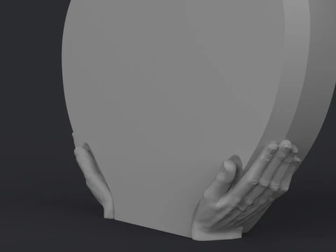 Heart Shaped Headstone 3D Print Model