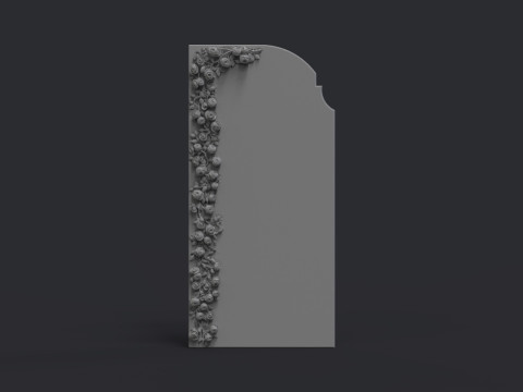 Romantic Tombstone with Roses Model Cetak 3D