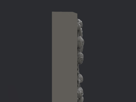 Romantic Tombstone with Roses 3D 프린트 모델