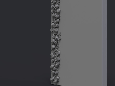 Romantic Tombstone with Roses 3D 프린트 모델