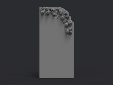 Romantic Tombstone with Roses 3D Druckmodell