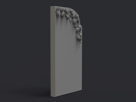 Romantic Tombstone with Roses 3D Druckmodell