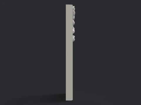 Romantic Tombstone with Roses 3D Print Model