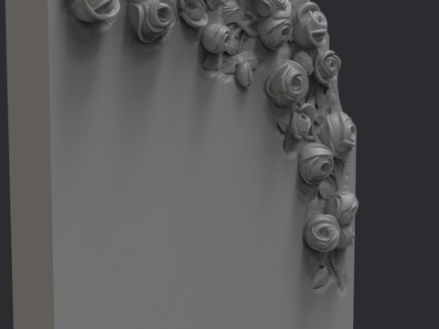Romantic Tombstone with Roses 3D Druckmodell