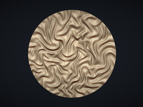 Drapery Sculptures Circle Wall Art Panel 3D Принт Модель