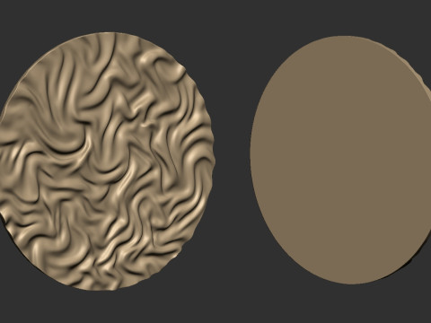 Drapery Sculptures Circle Wall Art Panel 3D 프린트 모델
