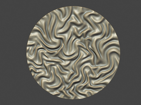 Drapery Sculptures Circle Wall Art Panel 3D 프린트 모델