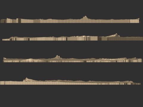 Libya physical map bas relief Modello di stampa 3D