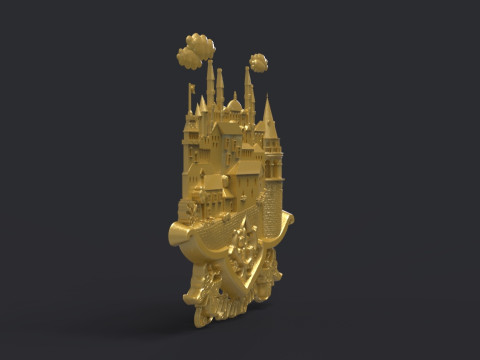 Istanbul city bas relief 3D Baskı Modeli