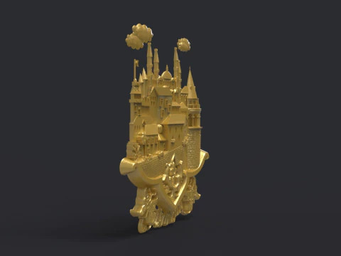 Istanbul city bas relief 3D Print Model