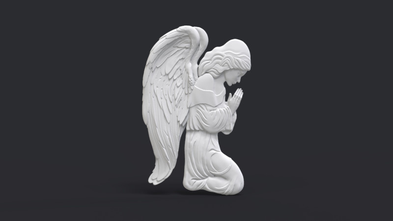 Praying Angel 3D printmodel .c4d .max .obj .3ds .fbx .stl .blend