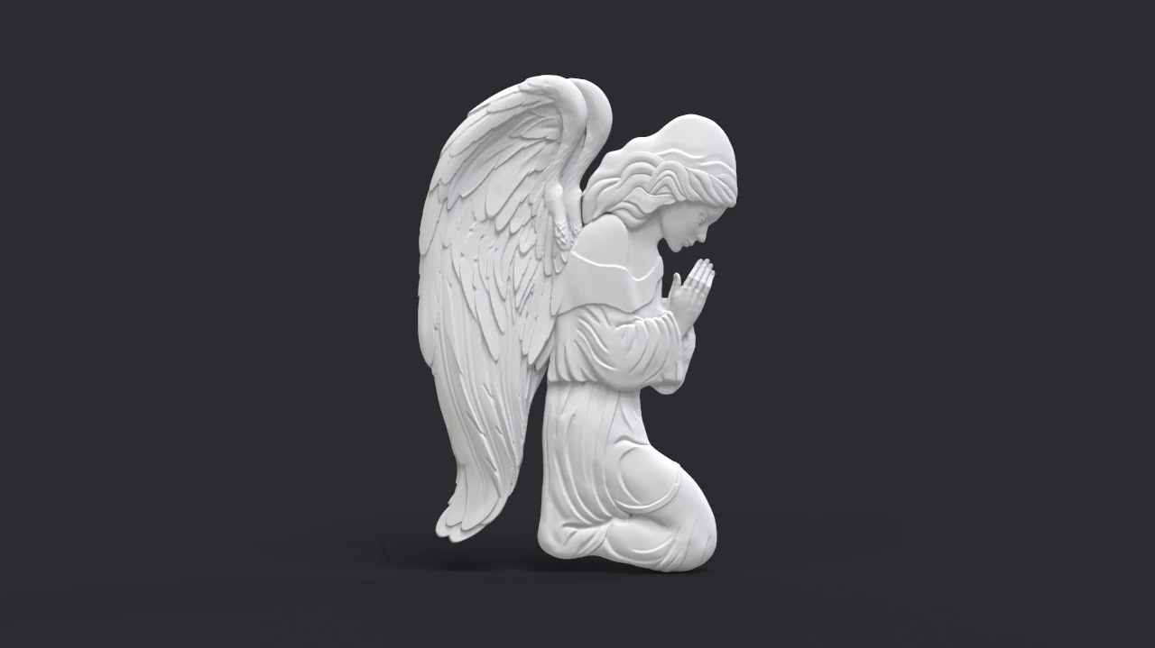 प्रार्थना देवदूत 3D प्रिंट मॉडल .c4d .max .obj .3ds .fbx .stl .blend 