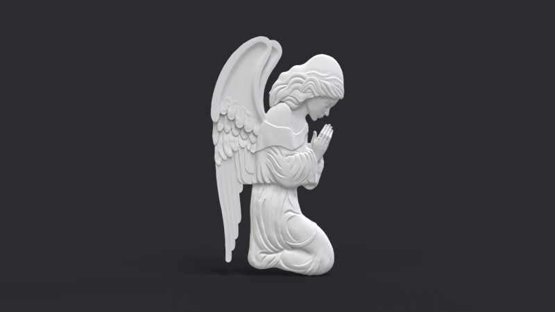 Praying Angel Model do druku 3D .c4d .max .obj .3ds .fbx .stl .blend