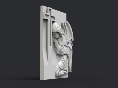 Praying Angel Tombstone 3D 打印模型