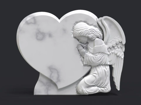 L&aacute;pida del &aacute;ngel rezando Modelo de impresión 3D