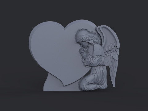 Praying Angel Tombstone 3D प्रिंट मॉडल