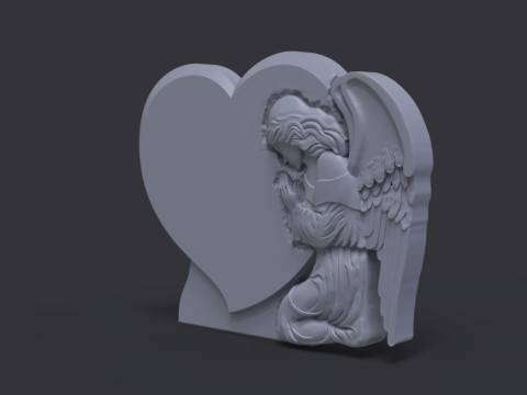 Praying Angel Tombstone 3D प्रिंट मॉडल