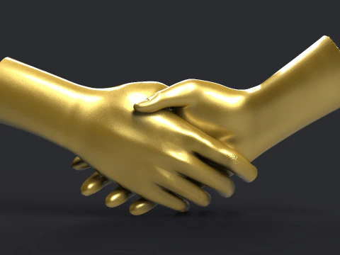 Shake hands 3D Print Model