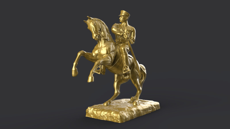 Gazi Mustafa Kemal Ataturk 3D Принт Модель .c4d .max .obj .3ds .fbx .stl .blend