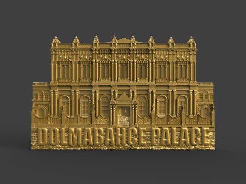 Pałac Dolmabahce Płaskorzeźba Model do druku 3D