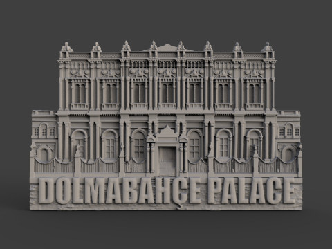 ドルマバフチェ宮殿の浅浮き彫り 3Dプリントモデル